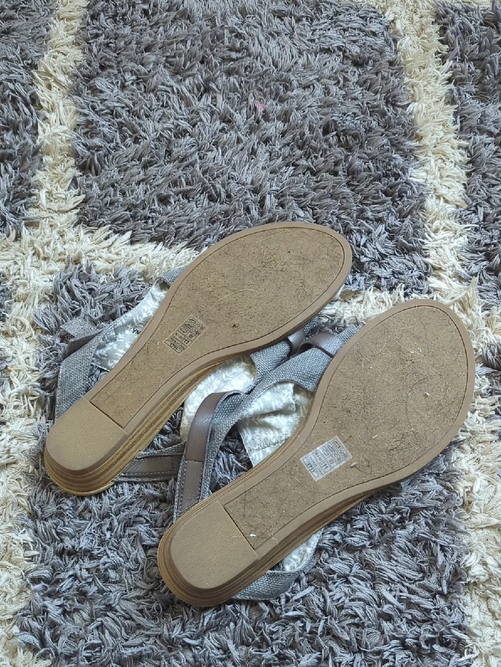 Blowfish Gray Casual Canvas Slide Sandals Size 11 - Picture 3 of 4